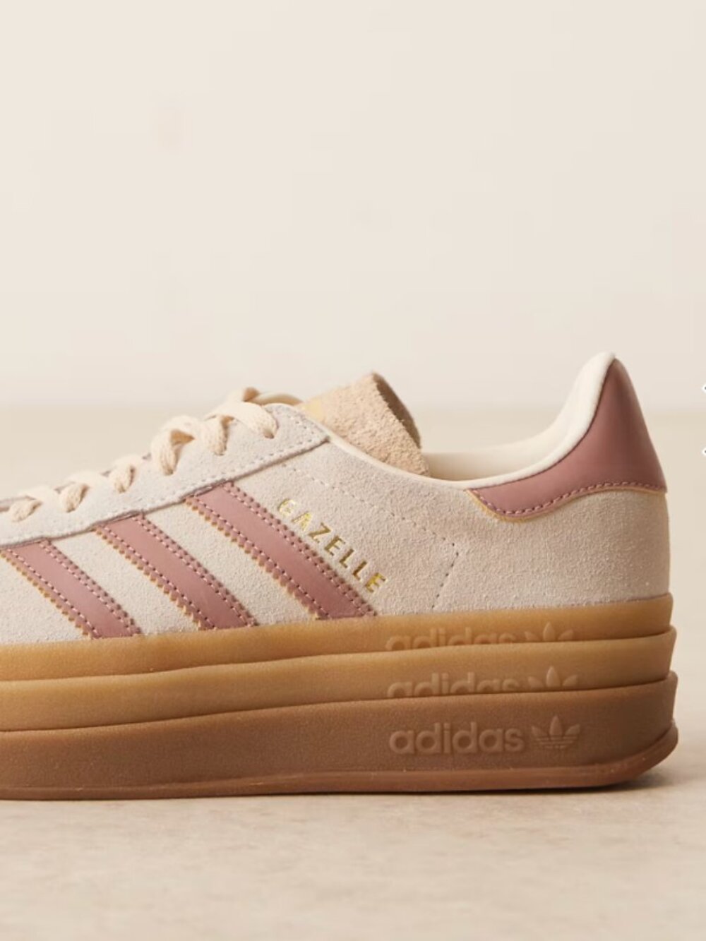 Adidas Gazelle Bold Cream White / Pink